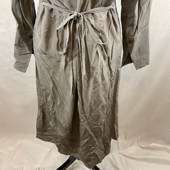 Club Monaco Shirred Back Shirt Dress S Gray Long Sleeve New NWT - Picture 12 of 13